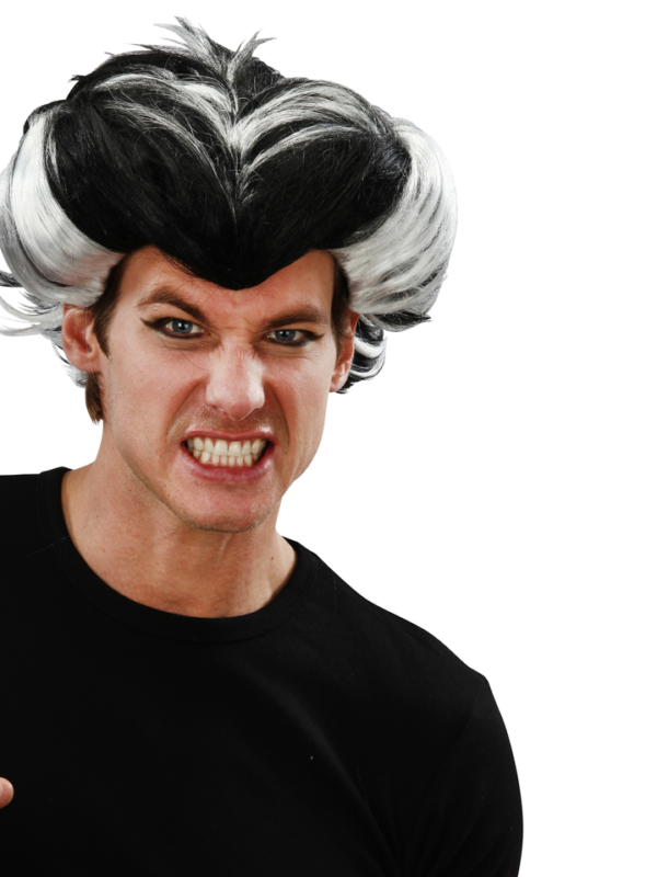 perruque loup garou noir et blanc